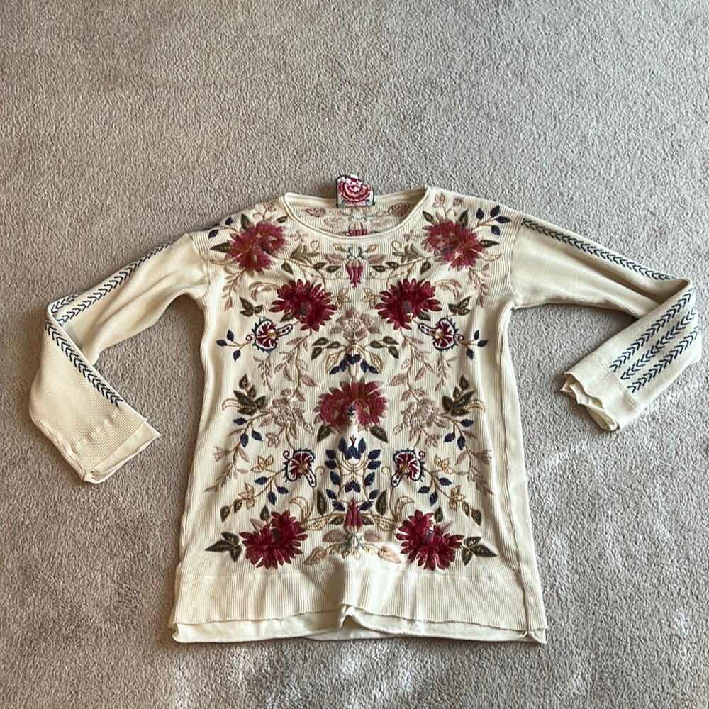 Johnny was floral long sleeve t shirt